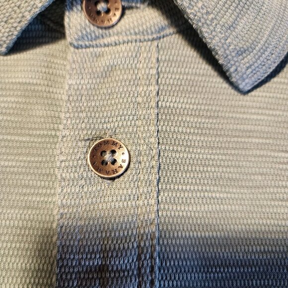 Tommy Bahama Mens Polo Shirt Size L Short Sleeve Button-Up Green - Picture 6 of 13